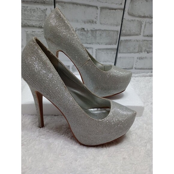 Le Miu Women's Elsa-B Stiletto Heel Shoes Silver  8 - Picture 1 of 15
